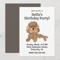 Fête d'anniversaire du chien caniche