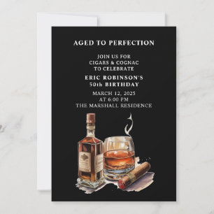 Invitation Fête d'anniversaire du cigare