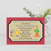 Invitation Fête d'anniversaire du Cirque sur mesure (Debout devant)