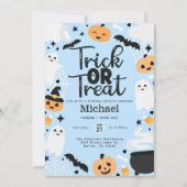 Invitation Fête d'anniversaire du Citrouille fantôme d'Hallow (Devant)