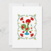 Invitation Fête d'anniversaire du coq portugais (Dos)