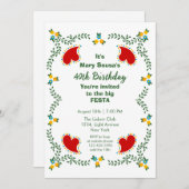 Invitation Fête d'anniversaire du coq portugais (Devant / Derrière)