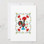 Invitation Fête d'anniversaire du coq portugais (Dos)