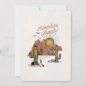 Invitation Fête d'anniversaire du cowboy Wild West Rodeo invi (Dos)