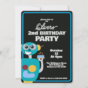 Invitation Fête d'anniversaire du deuxième anniversaire d'un