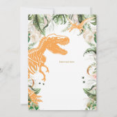 Invitation Fête d'anniversaire du dinosaure Three-Rex, Dino T (Dos)