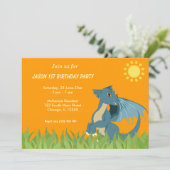 Invitation Fête d'anniversaire du dragon (Debout devant)