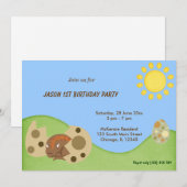 Invitation Fête d'anniversaire du dragon (Devant / Derrière)