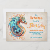 Invitation Fête d'anniversaire du dragon (Devant)