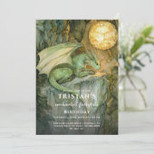 Invitation Fête d'anniversaire du dragon (Debout devant)