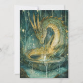 Invitation Fête d'anniversaire du dragon (Dos)