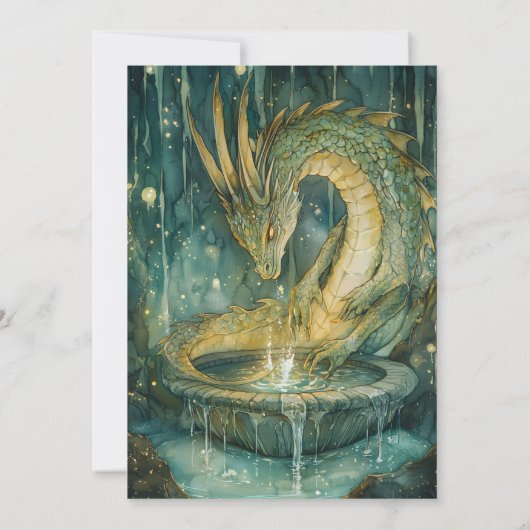 Invitation Fête d'anniversaire du dragon (Dos)