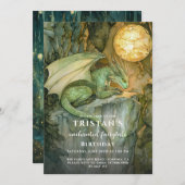 Invitation Fête d'anniversaire du dragon (Devant / Derrière)