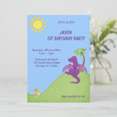 Invitation Fête d'anniversaire du dragon (Debout devant)