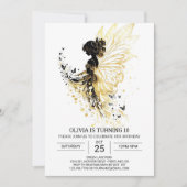 Invitation Fête d'anniversaire du Fairycore moderne (Devant)