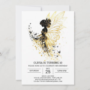 Invitation Fête d'anniversaire du Fairycore moderne