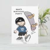 Invitation Fête d'anniversaire du garçon (Debout devant)
