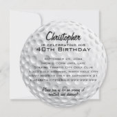 Invitation Fête d'anniversaire du Golf Ball (Devant)