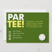 Invitation Fête d'anniversaire du Golf des dames (Dos)