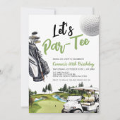 Invitation Fête d'anniversaire du golf Neutral ParkTee (Devant)