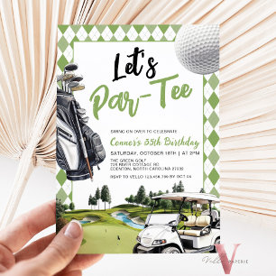 Invitation Fête d'anniversaire du golf Neutral ParkTee
