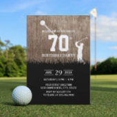 Invitation Fête d'anniversaire du golf rustique
