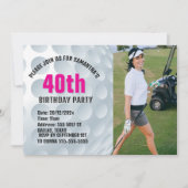 Invitation Fête d'anniversaire du golf spécial (Devant)