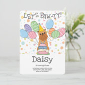 Invitation Fête d'anniversaire du Griffon de Bruxelles roux a (Debout devant)