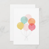 Invitation Fête d'anniversaire du groupe de ballon moderne (Devant / Derrière)