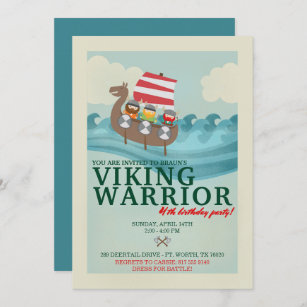 Invitation Fête d'anniversaire du guerrier viking
