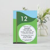 Invitation Fête d'anniversaire du Hunter Green Let's Bogie Mi (Debout devant)