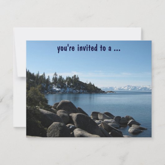 Invitation Fête d'anniversaire du lac Tahoe ! (Devant)