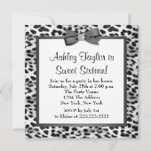 Invitation Fête d'anniversaire du léopard des neiges (Dos)