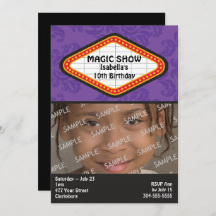 Invitation Fête d'anniversaire du Magic Show