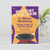 Invitation Fête d'anniversaire du Magicien - Presto ! (Debout devant)