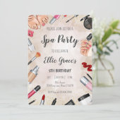 Invitation Fête d'anniversaire du maquillage Spa (Debout devant)