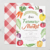 Invitation Fête d'anniversaire du marché des fermiers Waterco (Devant / Derrière)