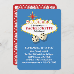 Invitation Fête d'anniversaire du Marquis de Las Vegas Blue