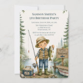 Invitation Fête d'anniversaire du petit pêcheur (Devant)