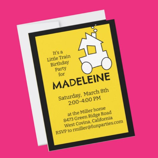 Invitation Fête d'anniversaire du petit train