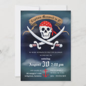 Invitation Fête d'anniversaire du Pirate (Devant)