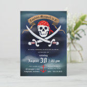 Invitation Fête d'anniversaire du Pirate (Debout devant)
