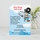 Invitation Fête d'anniversaire du Pirate (Debout devant)