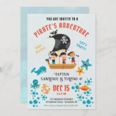 Invitation Fête d'anniversaire du Pirate (Devant / Derrière)