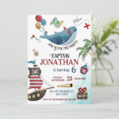 Invitation Fête d'anniversaire du Pirate (Debout devant)
