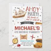 Invitation Fête d'anniversaire du Pirate (Devant)