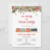 Invitation Fête d'anniversaire du Polar Express (Devant)