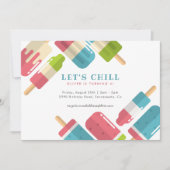 Invitation Fête d'anniversaire du Popsicle d'été moderne (Devant)