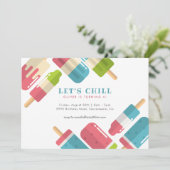 Invitation Fête d'anniversaire du Popsicle d'été moderne (Debout devant)