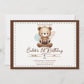 Invitation Fête d'anniversaire du premier anniversaire de foo (Devant)